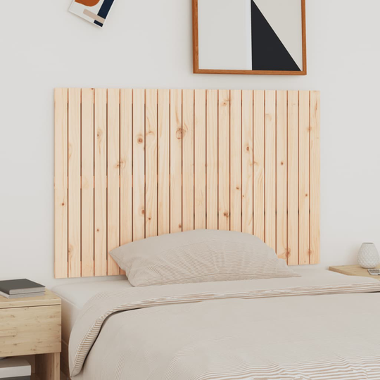 vidaXL Sängynpääty seinälle 140x3x90 cm täysi mänty