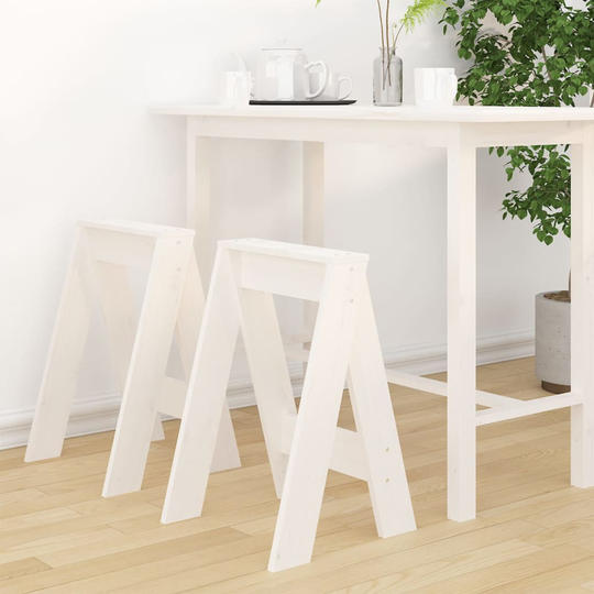 vidaXL Jakkarat 2 kpl valkoinen 40x40x60 cm täysi mänty