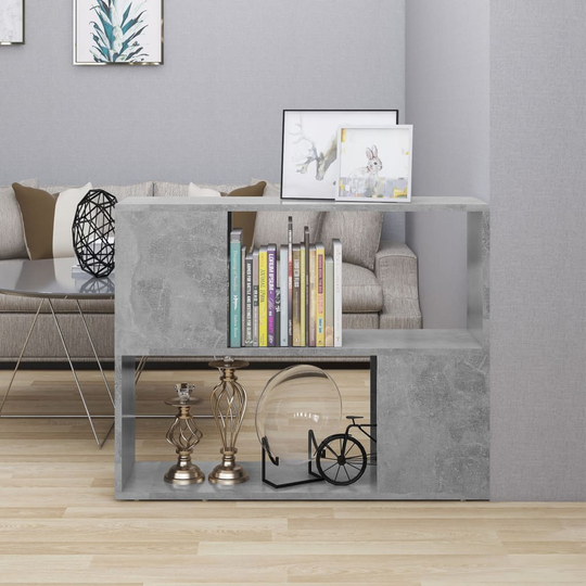 vidaXL TV-taso betoninharmaa 80x24x63 cm lastulevy