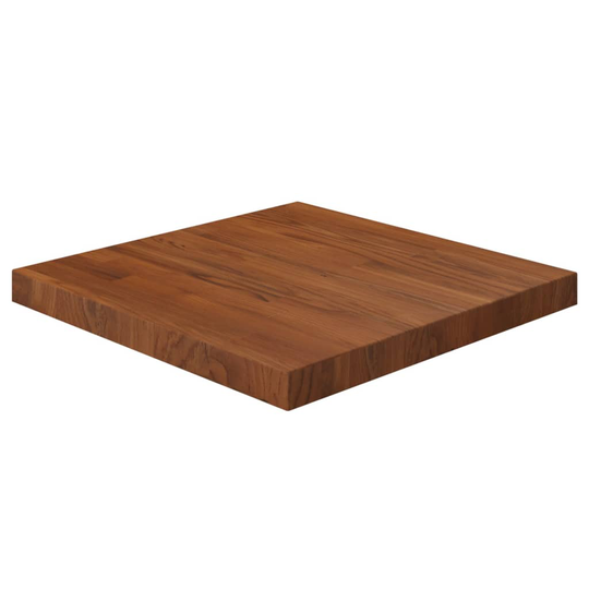 vidaXL Pöytälevy neliö tummanruskea 50x50x4 cm käsitelty täysi tammi