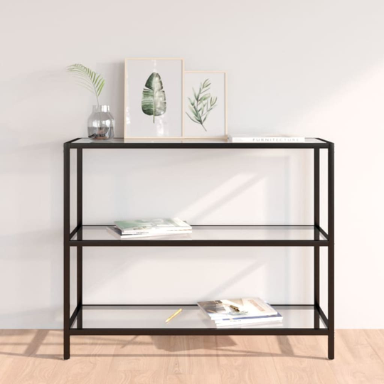 vidaXL Hylly läpinäkyvä 100x36x90 cm karkaistu lasi