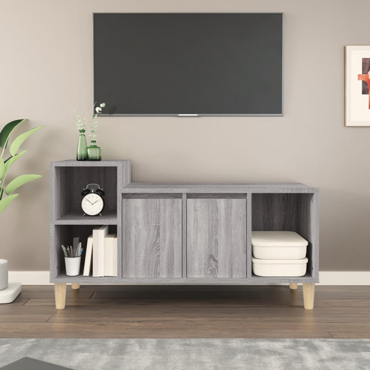 vidaXL TV-taso harmaa Sonoma 100x35x55 cm tekninen puu