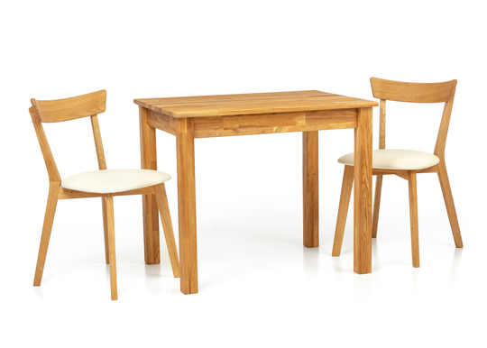 Tammi ruokapöytä Len23 90x65 cm + 2 tuolia Viola beige