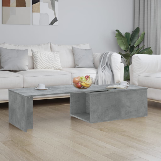 vidaXL Sohvapöytä betoninharmaa 150x50x35 cm lastulevy