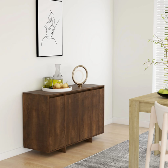 vidaXL Senkki ruskea tammi 120x41x75 cm lastulevy