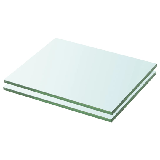 vidaXL Hyllyt 2 kpl kirkas lasi 20x20 cm