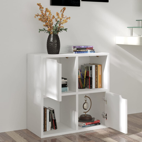 vidaXL Kirjahylly valkoinen 60x27,5x59,5 cm lastulevy