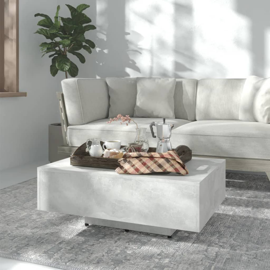 vidaXL Sohvapöytä betoninharmaa 85x55x31 cm lastulevy