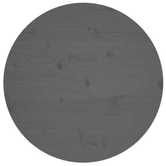 vidaXL Pöytälevy harmaa Ø60x2,5 cm täysi mänty