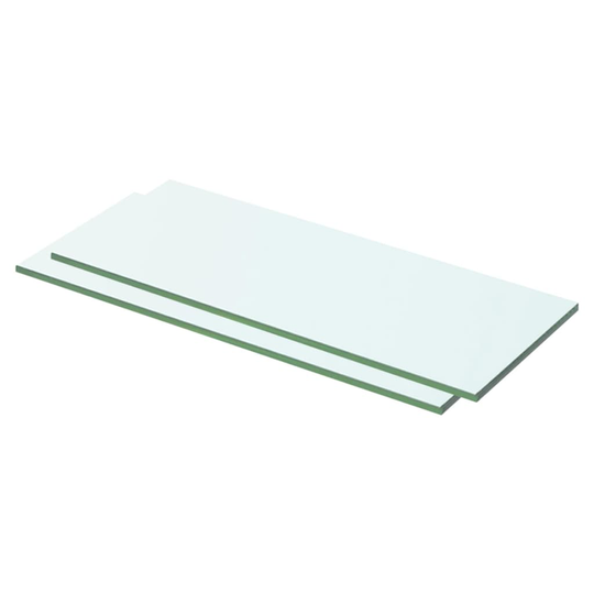 vidaXL Hyllyt 2 kpl kirkas lasi 50x15 cm
