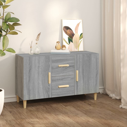 vidaXL Senkki harmaa Sonoma 100x36x60 cm tekninen puu