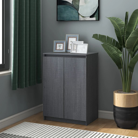 vidaXL Senkki harmaa 60x36x84 cm täysi mänty
