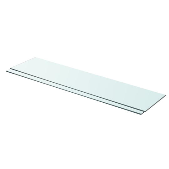vidaXL Hyllyt 2 kpl kirkas lasi 90x20 cm