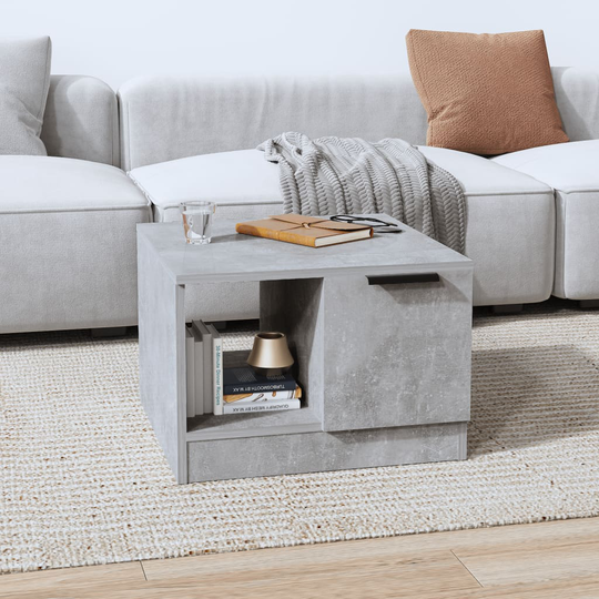 vidaXL Sohvapöytä betoninharmaa 50x50x36 cm tekninen puu