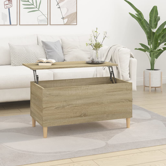vidaXL Sohvapöytä Sonoma-tammi 90x44,5x45 cm tekninen puu