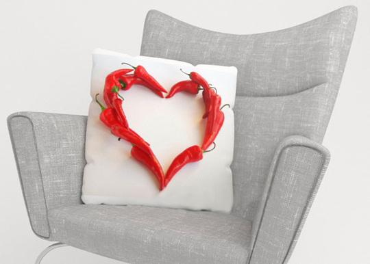 Koristetyynyliina HOT HEART 45x45 cm