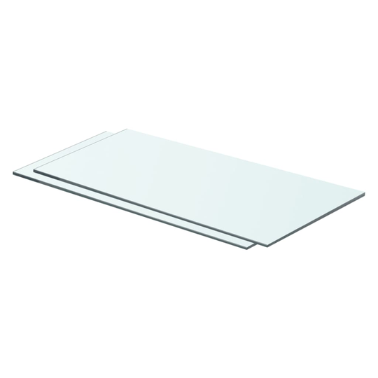 vidaXL Hyllyt 2 kpl kirkas lasi 60x25 cm