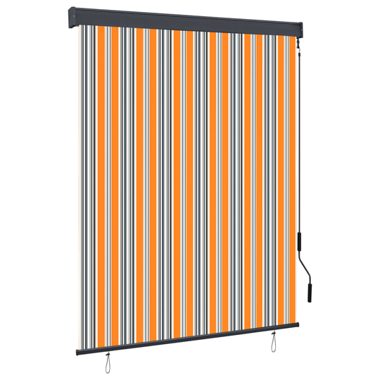 vidaXL Ulkorullaverho 140x250 cm keltainen ja sininen