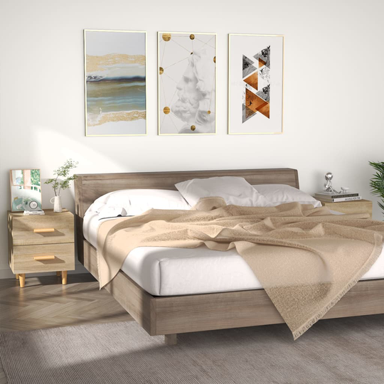 vidaXL Yöpöydät 2 kpl Sonoma-tammi 40x35x47,5 cm