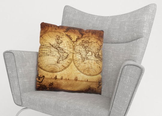 Koristetyynyliina OLD MAP 40x60 cm