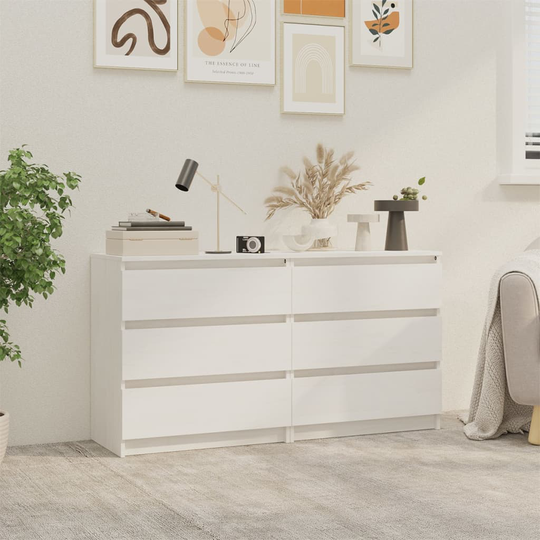 vidaXL Yöpöydät 2 kpl valkoinen 60x36x64 cm täysi mänty