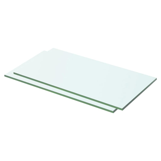 vidaXL Hyllyt 2 kpl kirkas lasi 50x20 cm