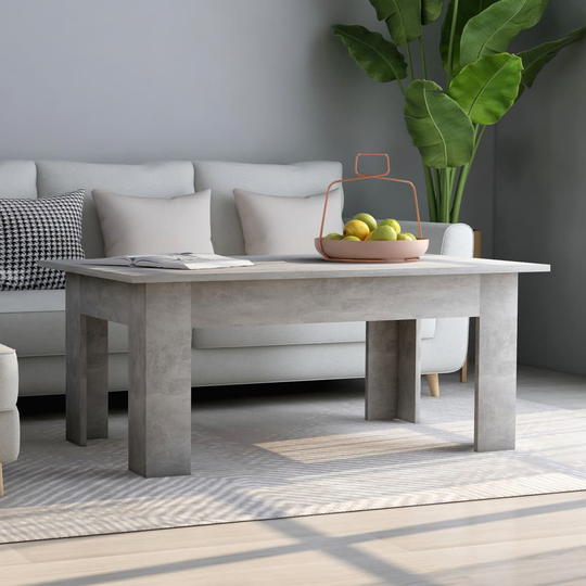 vidaXL Sohvapöytä betoninharmaa 100x60x42 cm lastulevy