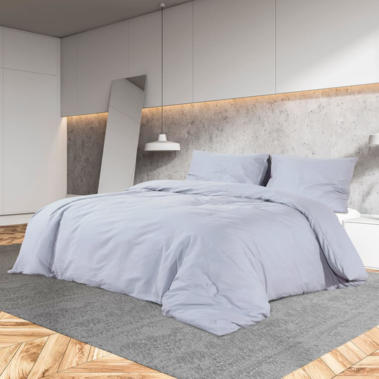 vidaXL Pussilakanasetti harmaa 240x220 cm kevyt mikrokuitu