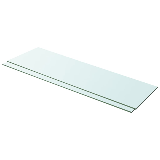 vidaXL Hyllyt 2 kpl kirkas lasi 100x30 cm