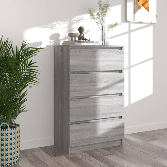 vidaXL Senkki harmaa Sonoma 60x35x98,5 cm tekninen puu