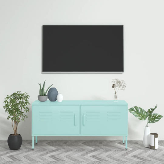 vidaXL TV-taso minttu 105x35x50 cm teräs