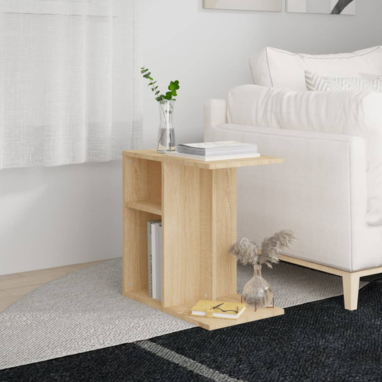 vidaXL Sivupöytä Sonoma-tammi 50x30x50 cm lastulevy