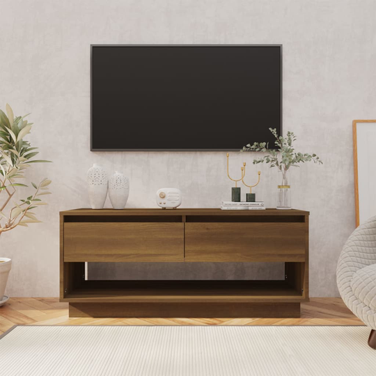 vidaXL TV-taso ruskea tammi 102x41x44 cm lastulevy