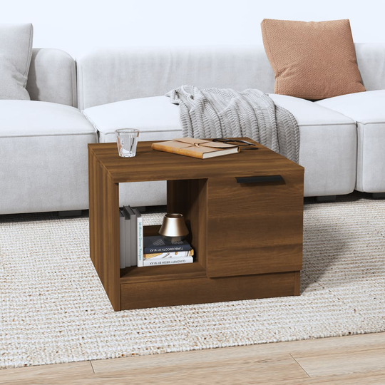 vidaXL Sohvapöytä ruskea tammi 50x50x36 cm tekninen puu