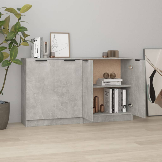 vidaXL Senkit 2 kpl betoninharmaa 60x30x70 cm tekninen puu