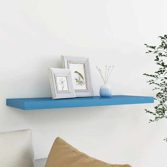 vidaXL Kelluva seinähylly sininen 80x23,5x3,8 cm MDF