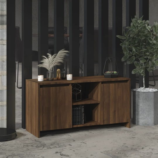 vidaXL TV-taso ruskea tammi 102x37,5x52,5 cm lastulevy