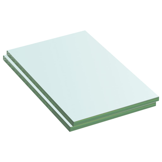 vidaXL Hyllyt 2 kpl kirkas lasi 20x12 cm