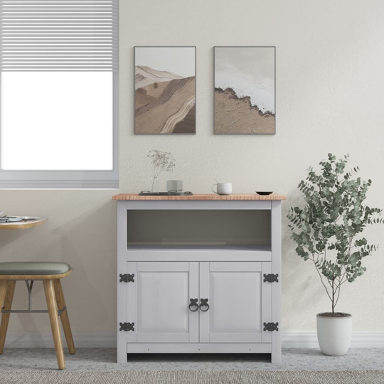 vidaXL TV-taso Meksikon mänty Corona-sarja harmaa 80x43x78 cm