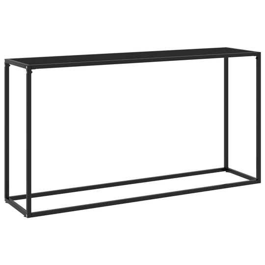 vidaXL Konsolipöytä musta 140x35x75 cm karkaistu lasi