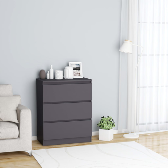vidaXL Senkki harmaa 60x35x76 cm tekninen puu