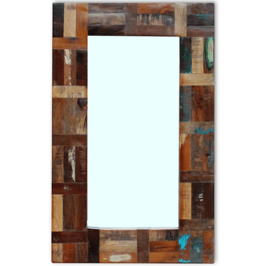 vidaXL Peili kierrätetty massiivipuu 80x50 cm