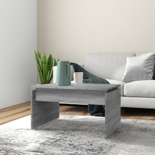 vidaXL Sohvapöytä harmaa Sonoma 68x50x38 cm tekninen puu