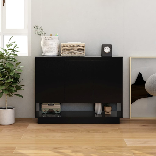 vidaXL Senkki musta 97x31x75 cm lastulevy