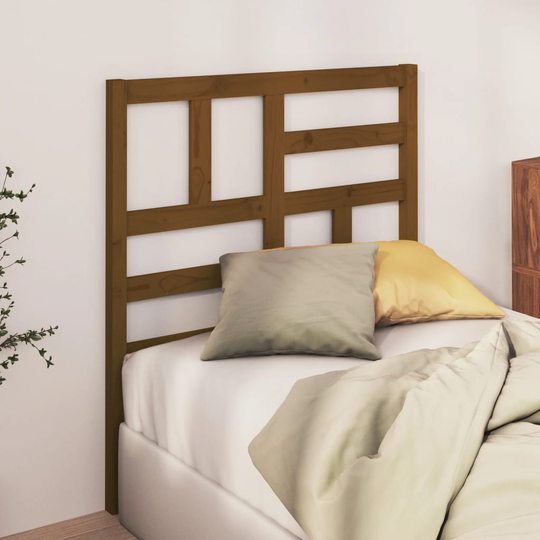 vidaXL Sängynpääty hunajanruskea 81x4x104 cm täysi mänty