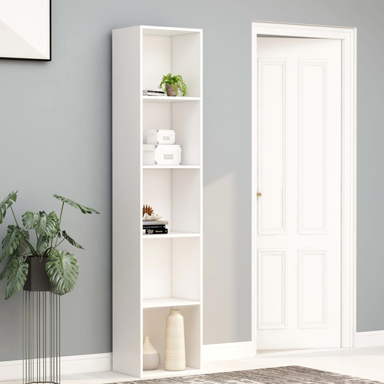 vidaXL Kirjahylly valkoinen 40x30x189 cm lastulevy