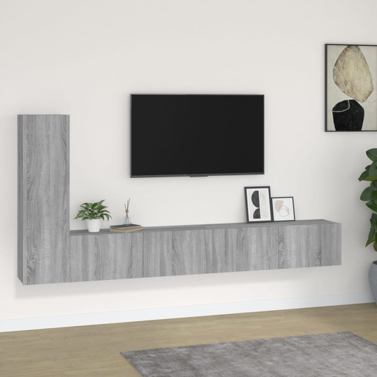 vidaXL 3-osainen TV-kaappisarja harmaa Sonoma tekninen puu