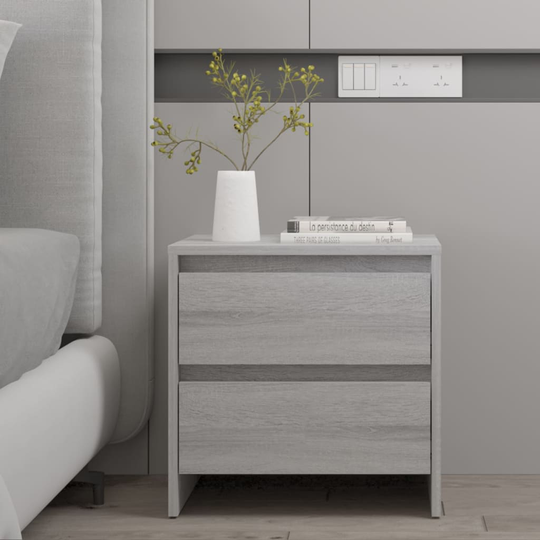 vidaXL Yöpöytä harmaa Sonoma 45x34,5x44,5 cm lastulevy