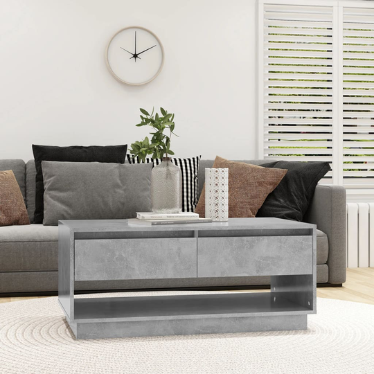 vidaXL Sohvapöytä betoninharmaa 102,5x55x44 cm lastulevy