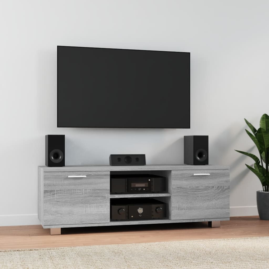vidaXL TV-taso harmaa Sonoma 120x40,5x35 cm tekninen puu